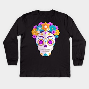 Frida Khalo - Catrina - dia de los muertos - design Kids Long Sleeve T-Shirt